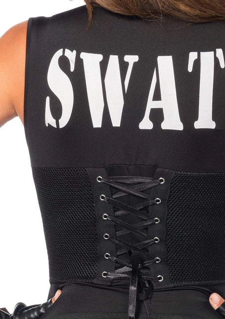 Swat Catsuit Schwarz Women's Leg Avenue