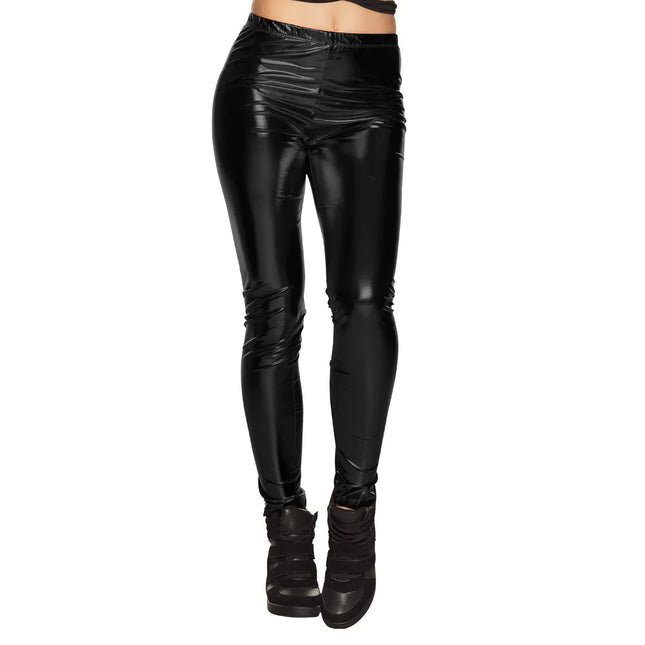 Legging Metallic Zwart - Partywinkel - 8712026023766