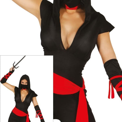 Ninja Kostuum Zwart Dames - Partywinkel - 8434077807934