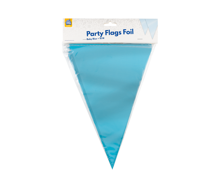 Party Flagge Folie Baby Blau