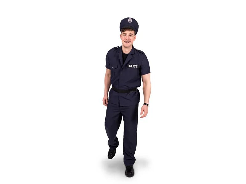 Police Officer costume, navy blue, size L - Partywinkel - 5904555049161