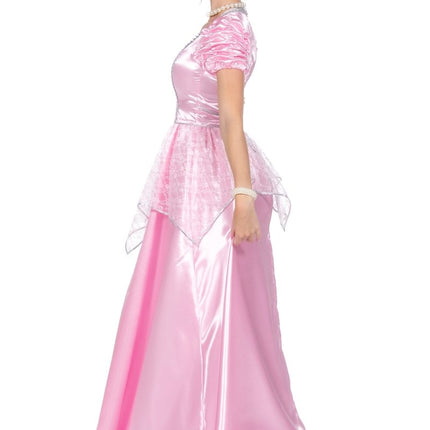 Prinsessen jurk lang roze - Partywinkel - 8720059073849