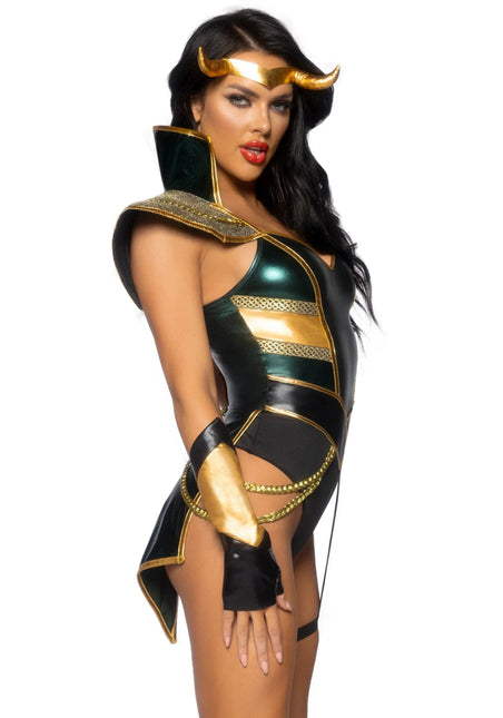 Super Woman Pak Dames Bodysuit Trickster Goddess Leg Avenue - Partywinkel - 714718562872