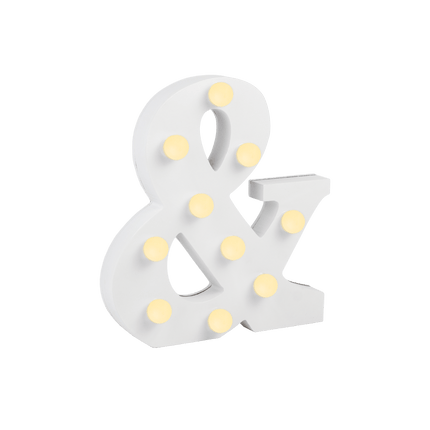 Witte Licht Letter & 16,5cm - Partywinkel - 8716764232381