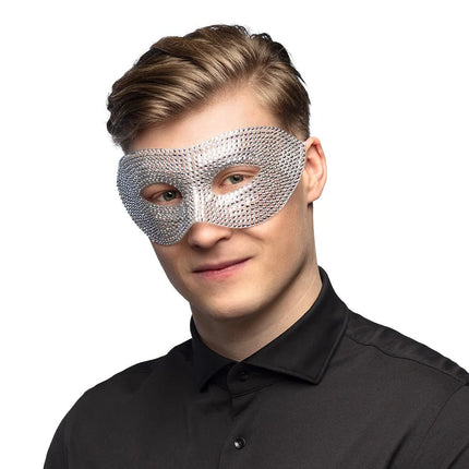 Zilveren Oogmasker Diamanten - Partywinkel - 8712026001962